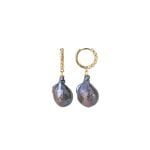 Caroline Black Pearl Earrings