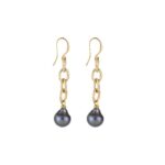 Misha Black Baroque Pearl Earrings