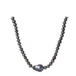 Caroline Black Pearl Necklace No.2