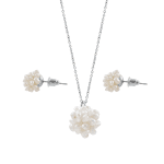 Mia 925 Sterling Silver Earring and Necklace Set