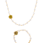 Aleda Pearl Necklace and Bracelet Set