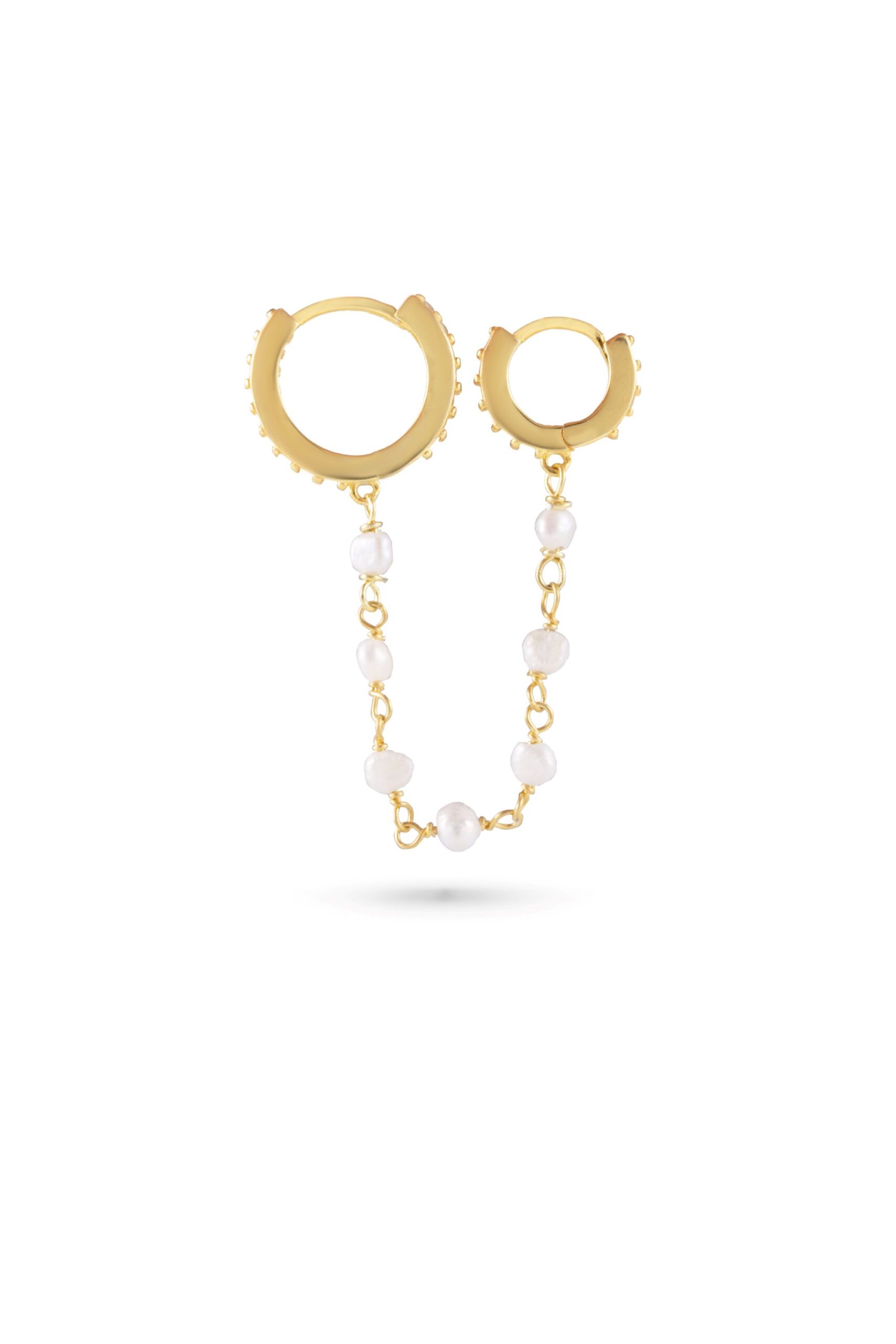 086A4294_F Carie İnci Küpe - Gold - Görsel 1