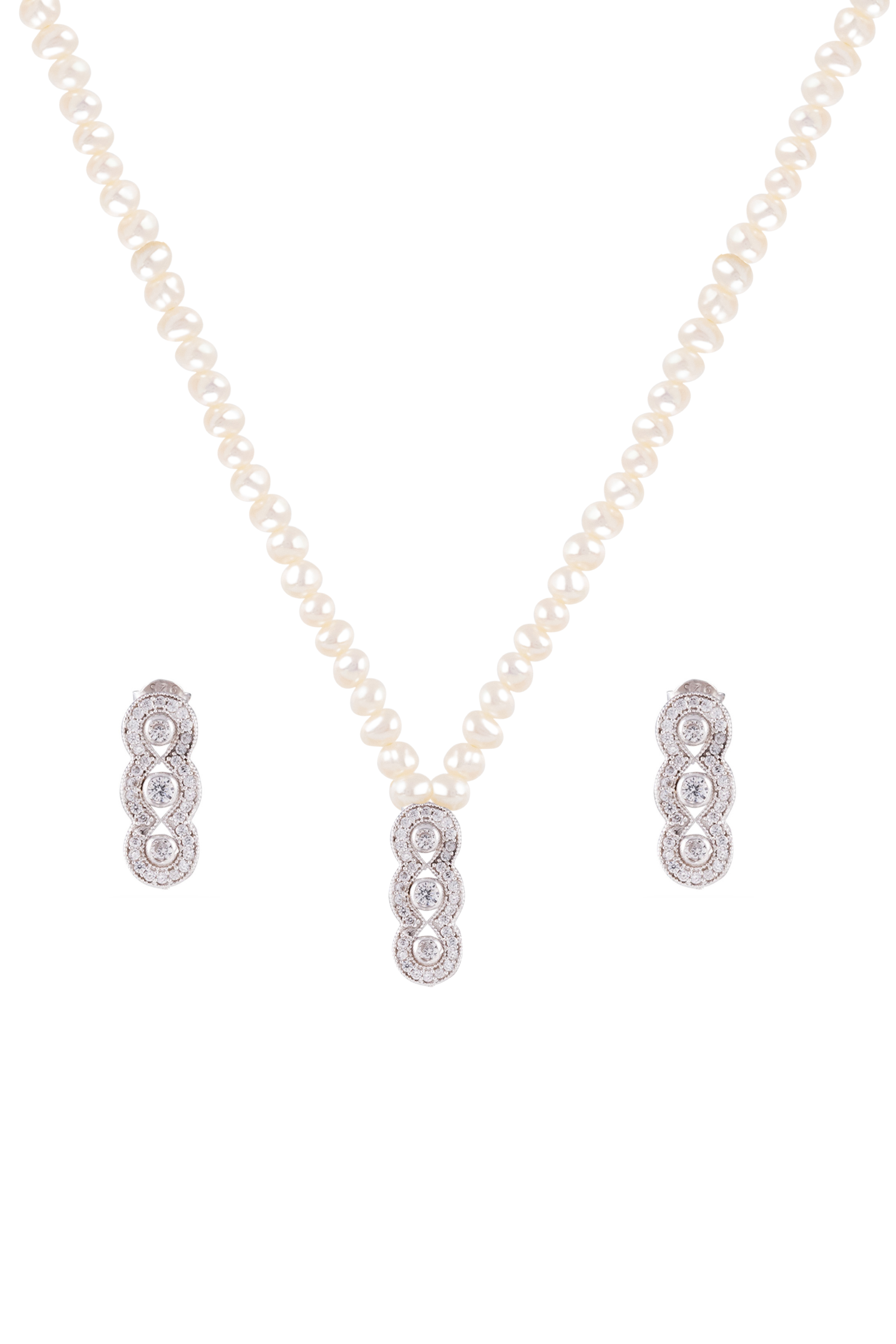 Beige Cream Minimalist Jewelry Banner.png (2) June İnci Küpe ve Kolye Seti - Görsel 1