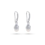 Daisy Pearl Earrings Silver