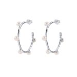 Lizzy Pearl Earrings - Silver