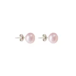 Pink Pearl Ball Earrings No.4