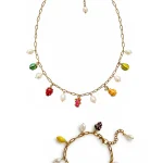 Summer Fruity Charm Necklace and Bracelet Set
