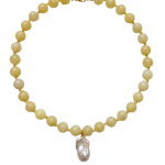 Velora Jade Taşlı Kolye - Sarı