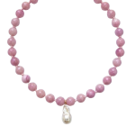 Velora Jade Taşlı Kolye - Pembe